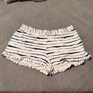 Soma Striped Ruffle Hem Shorts